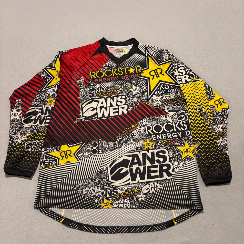 Answear x Rockstar Biker Racing Jersey Dirtbike AOP Y2K Long Sleeves Size XL